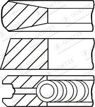 Stempelringsett GOETZE ENGINE 08-124500-00 Stempelringsett GOETZE ENGINE 08-124500-00
