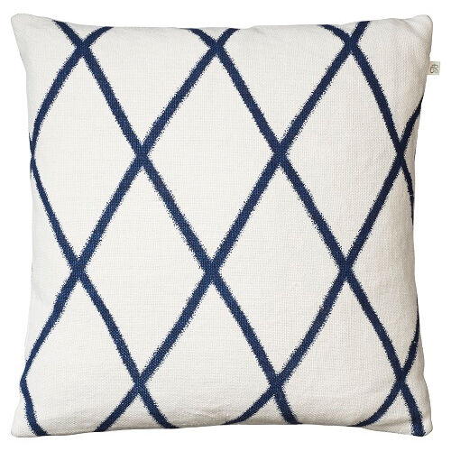 Chhatwal & Jonsson Ikat Orissa putevar 50x50 cm Off white-blå