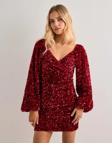 Nelly   Rød   Sparkle Heartshaped Dress