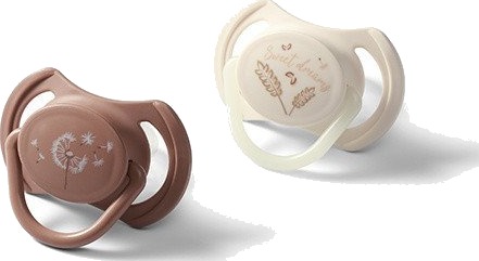 BabyOno 166903 Symmetriske Silikonsmokker 18+ Måneder Brun/Beige 2 stk BabyOno 166903 Symmetriske Silikonsmokker 18+ Måneder Brun/Beige 2 stk
