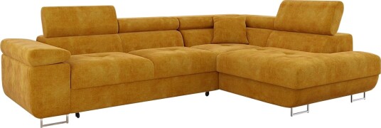 Gabina Sofa med Sjeselong 3 seter Gul Gabina Sofa med Sjeselong 3 seter Gul