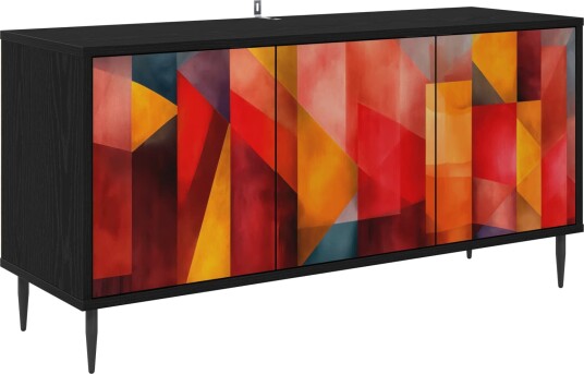 vidaXL TV skap HEESCH 102 x 33 x 51 cm Svart eik Konstruert tre