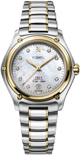 Ebel 1911 Dameklokke 1216572 Hvit/18 karat gult gull Ø30 mm