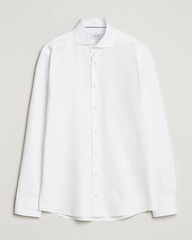 Eton Slim Fit Four Way Stretch Shirt White Eton Slim Fit Four Way Stretch Shirt White