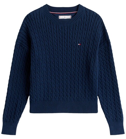 Tommy Hilfiger Genser Strikk Dark Natt Navy Tommy Hilfiger 7 år 122 Genser Blå