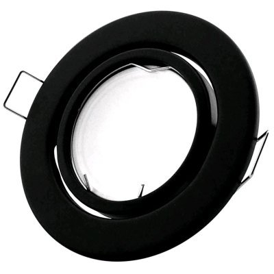 Downlight kit uten lyskilde - Høyde: Ø7 cm, Mål: Ø9 cm, svart, vælg MR16 eller GU10 fatning - Sokkel : Uten fatning Downlight kit uten lyskilde - Høyde: Ø7 cm, Mål: Ø9 cm, svart, vælg MR16 eller GU10 fatning - Sokkel : Uten fatning