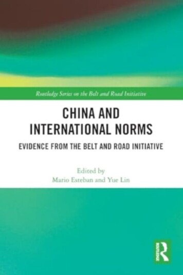 China and International Norms  Evidence from the Belt and Road Initiative
