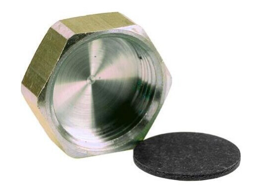 Ezze 3006105072 Lokk metall med pakning, inv gjenge G25, messing