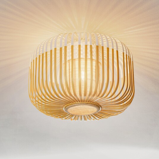 Taklampe Forestier Bamboo Light S dimmbar Hvit Stue Bambus Design 25 Hvit