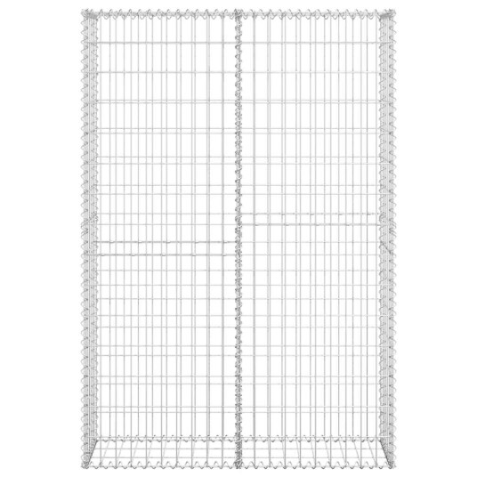 vidaXL Gabionkurv med lokk galvanisert tråd 150 x 100 x 30 cm