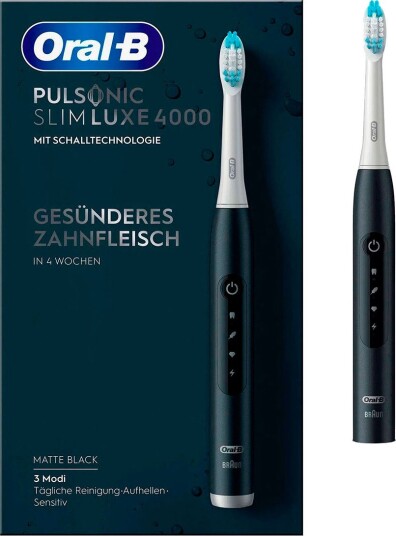 Oral-B Pulsonic Slim Luxe 4000 Elektrisk Tannbørste (Matt Sort)