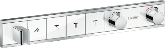 Hansgrohe RainSelect termostat Med 4 uttak, Hvit/Krom