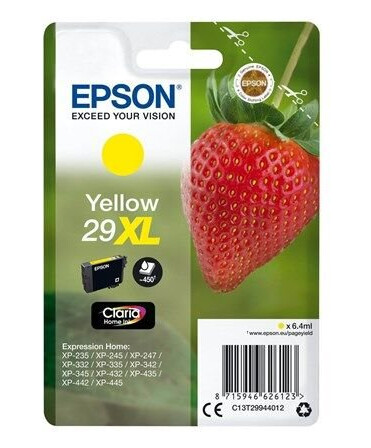 Epson 29XL - Yellow Ink - Blekkpatron Yellow Epson 29XL - Yellow Ink - Blekkpatron Yellow