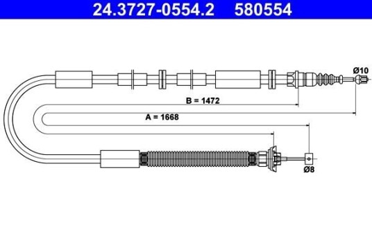 Bremsewire ATE 24.3727 0554.2