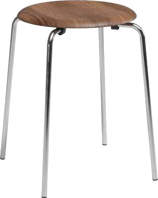 Fritz Hansen - Dot™ Stool Walnut Veneer Fritz Hansen