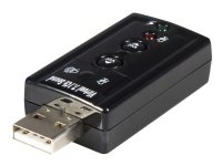 StarTech.com Virtual 7.1 USB Stereo Audio Adapter External Sound Card - Sound card - stereo - USB 2.0 - ICUSBAUDIO7 - Lydkort - stereo - USB 2.0 - for P/N: MU15MMS, MU6MMS StarTech.com Virtual 7.1 USB Stereo Audio Adapter External Sound Card - Sound card - stereo - USB 2.0 - ICUSBAUDIO7 - Lydkort - stereo - USB 2.0 - for P/N: MU15MMS, MU6MMS