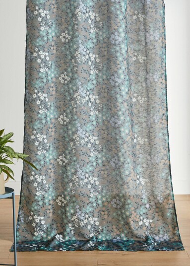 Bonprix Gardin med resirkulert polyester og blomsterprint 1-pack false