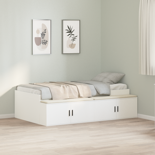 Oppbevaringsseng Hvit 75x190 cm Oppbevaringsseng Hvit 75x190 cm
