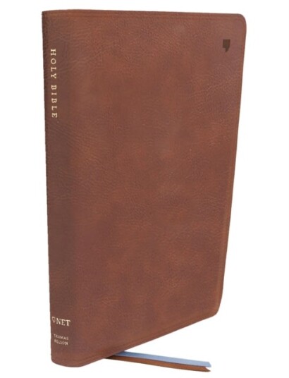 NET Bible Large Print Thinline with Cross References Brown Leathersoft Comfort Print