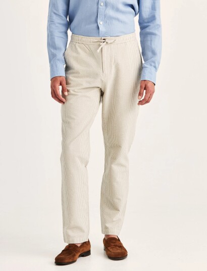 Morris Fenix Seersucker Trouser   Brown   M