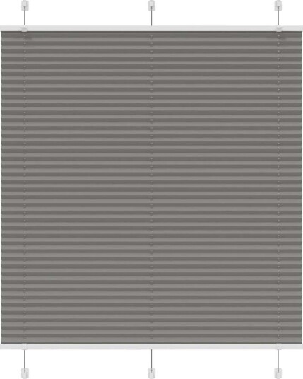 plisségardin antrasitt 120x150cm Stoff Bredde 119,4cm Polyester