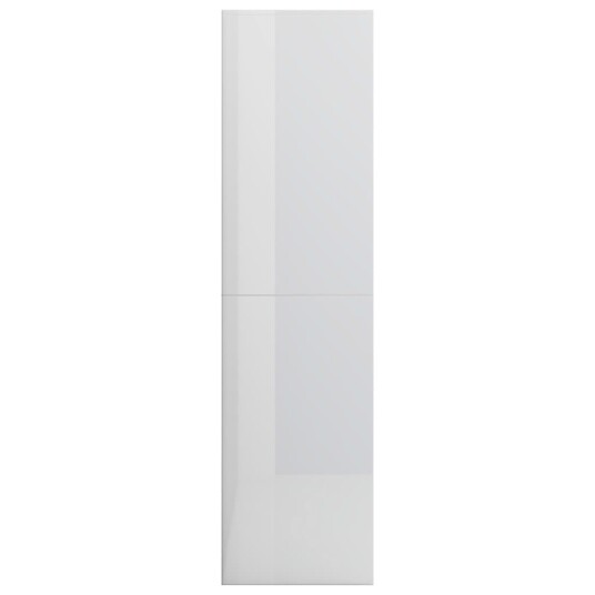 vidaXL Bokhylle/Romdeler h?yglans hvit 155x24x160 cm sponplate