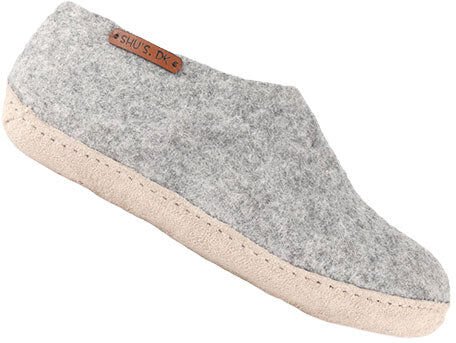 SHUS SHU`S Hjemmesko m. Læder Sål Light Grey   37