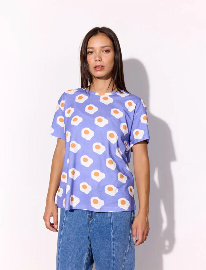 Hunkøn Eggs T-Shirt - Purple - S Hunkøn Eggs T-Shirt - Purple - S