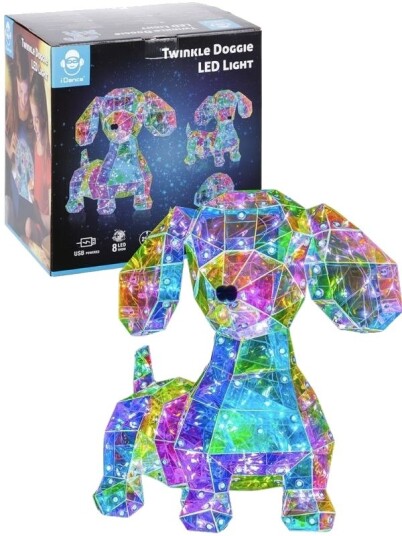 Idance Twinkle Dog Led-Lampe Magisk Krystallhund For Barnerommet Idance Twinkle Dog Led-Lampe Magisk Krystallhund For Barnerommet