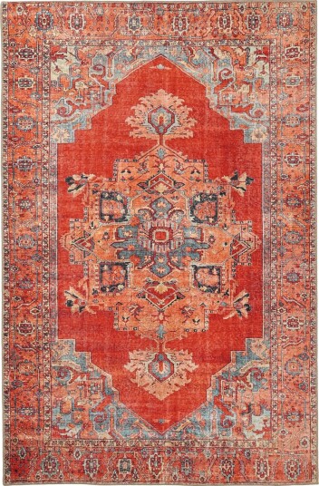 Flatvevd teppe Madevan rød Størrelse: 190 x 280 cm