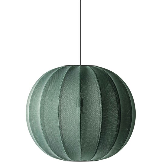 Made By Hand av Håndstrikket-hvitt Rundt Taklampe Ø60 Tweed Green Made By Hand av Håndstrikket-hvitt Rundt Taklampe Ø60 Tweed Green