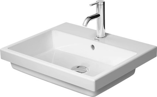 Duravit Vero Air Servant for nedfelling 550x455 mm, 1 bl.hull, m/overløp, Hvit Duravit Vero Air Servant for nedfelling 550x455 mm, 1 bl.hull, m/overløp, Hvit