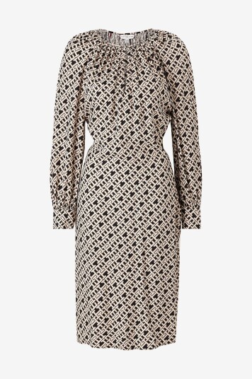 Tommy Hilfiger Kjole Amd Fluid Waisted Midi Dress Beige