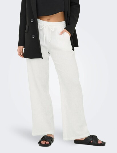 JDY Jdytheis Life Wide Pant Wvn Noos White L x 32