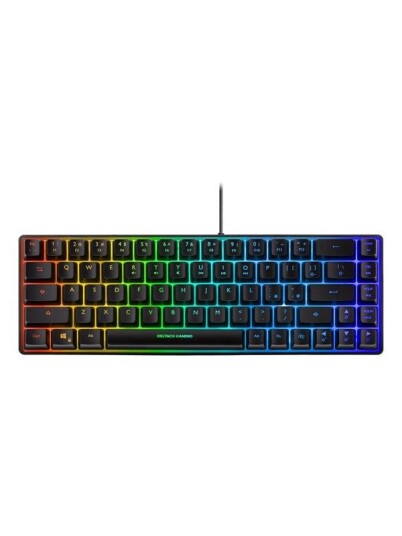 Deltaco GAM 158 US membrane 60% mini RGB US semi transparent black Gamingtastatur Amerikansk Engelsk Svart Deltaco GAM 158 US membrane 60% mini RGB US semi transparent black Gamingtastatur Amerikansk Engelsk Svart
