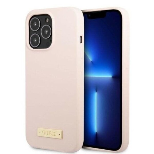 Guess Hardt Etui Silikon Magsafe for iPhone 13 Pro Max Rosa
