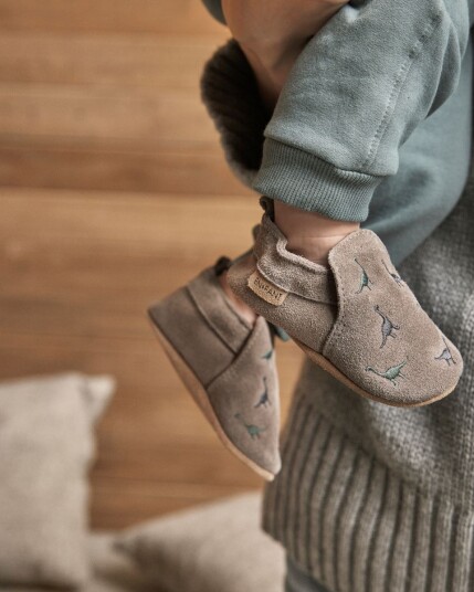 En Fant Slippers Suede Emb. Beige 23