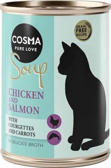 Cosma Soup Kylling Og Laks Med Kroketter Og Gulrøtter 24 x 100 g