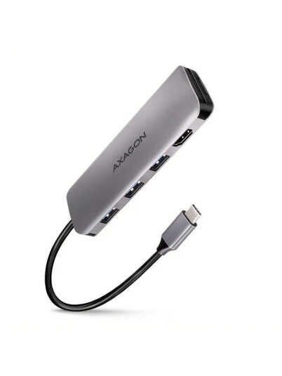 AXAGON USB C Hub HDMI + Card Reader Silver HMC HCR3A AXAGON USB C Hub HDMI + Card Reader Silver HMC HCR3A