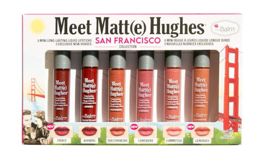 The Balm Meet Matte Hughes Mini Kit San Francisco 6 x 1,2 ml Leppestift