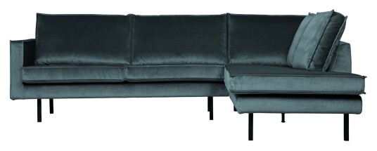 BePureHome Rodeo Sofa m/høyrevendt sjese - Teal Velur