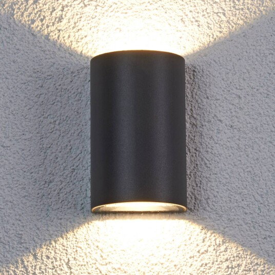 Lucande Halvrund Jale utendørs LED-vegglampe
