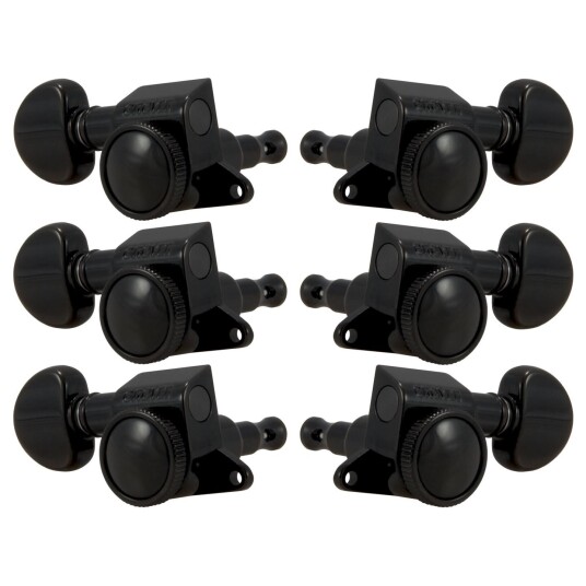 Grover 505bc Mini Roto-Grip Locking Rotomatics, 3+3 - Svart Chrome