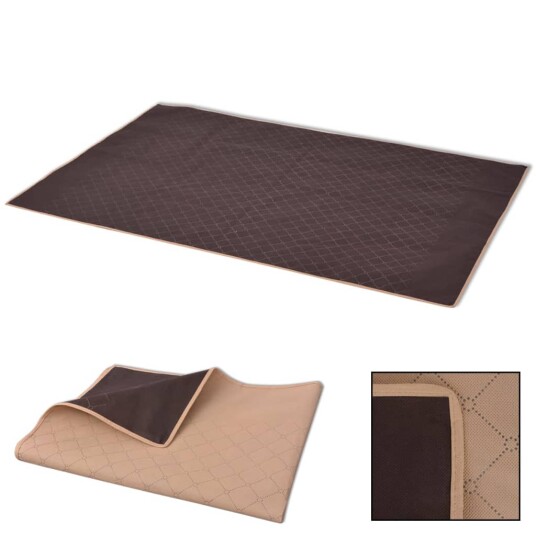 vidaXL Piknikteppe Beige og brun 100x150 cm