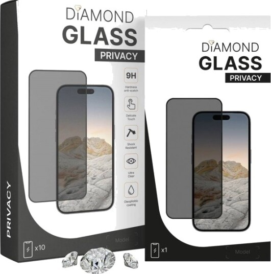 Pt Line Diamond Glass Antistatisk Skjermbeskyttelsesglass Til Apple Iphone 17 Pro, 1 Stk. Sideinnsynsbeskyttelse 238725