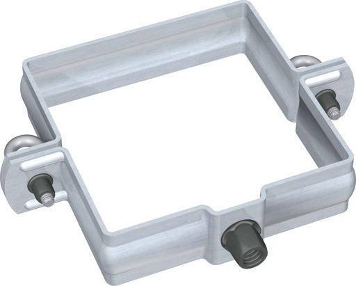 100 mm rørholder Rheinzink® firkantet prepatinert valsblank zinc 100mm