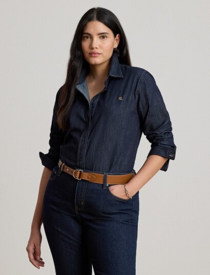Lauren Ralph Lauren 2X1 Denim Wvn Shirt Navy M