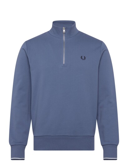 Fred Perry Half Zip Sweatshirt Blue L Fred Perry Half Zip Sweatshirt Blue L