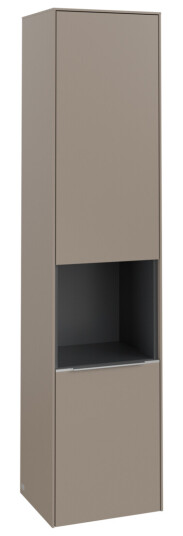 VILLEROY & BOCH SUBWAY 3.0 HØYSKAP 40X171 VENSTRE 2 DØRER & HYLLE TAUPE HÅNDTAK I KROM VILLEROY & BOCH SUBWAY 3.0 HØYSKAP 40X171 VENSTRE 2 DØRER & HYLLE TAUPE HÅNDTAK I KROM