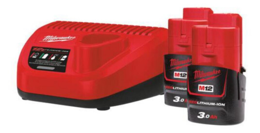Milwaukee Batterisett M12 NRG-302 12V, 2x3Ah Milwaukee Batterisett M12 NRG-302 12V, 2x3Ah